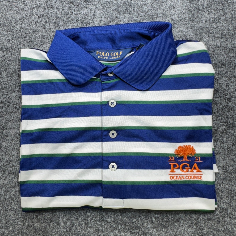 Polo Ralph Lauren Shirt Mens Large 2021 PGA Ocean Course Mickelson Kiawah Island